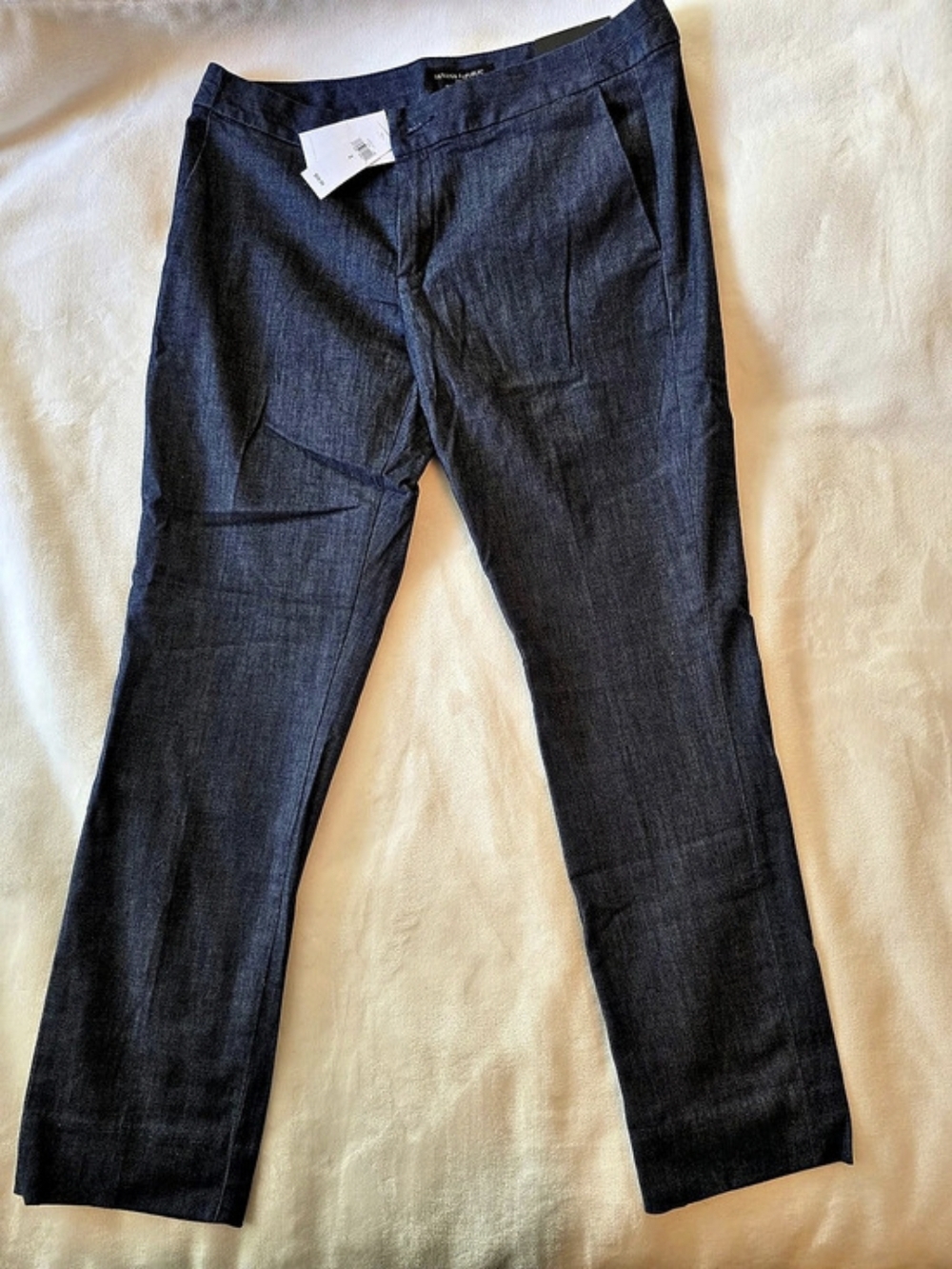 Banana Republic Hampton Fit Crop Length Pants Straight Leg Pants Blue Size 2